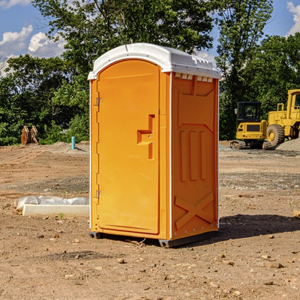 how often are the porta potties cleaned and serviced during a rental period in Lake Dunlap